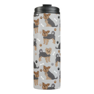 Yorkshire Terrier Paws and Bones Yorkie Dog Thermosbecher