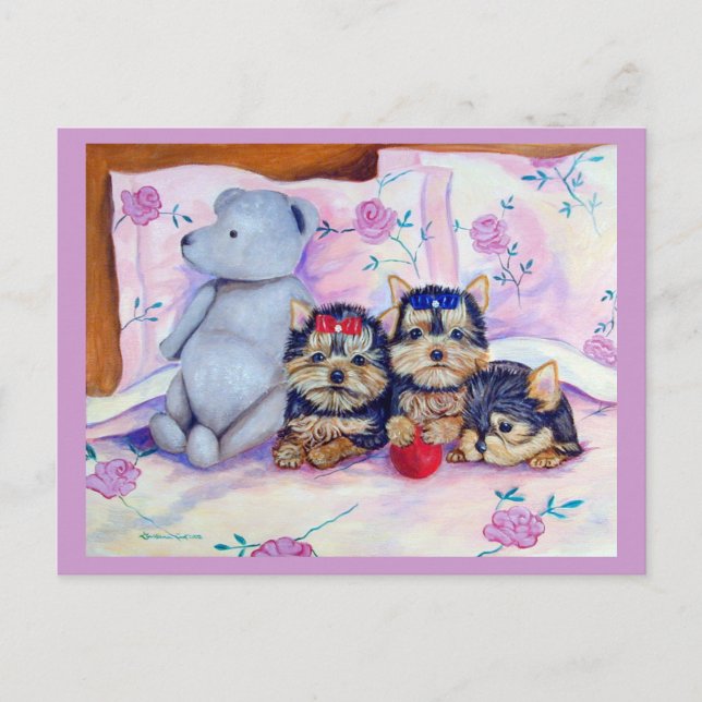 Yorkshire Terrier Postcard Postkarte (Vorderseite)