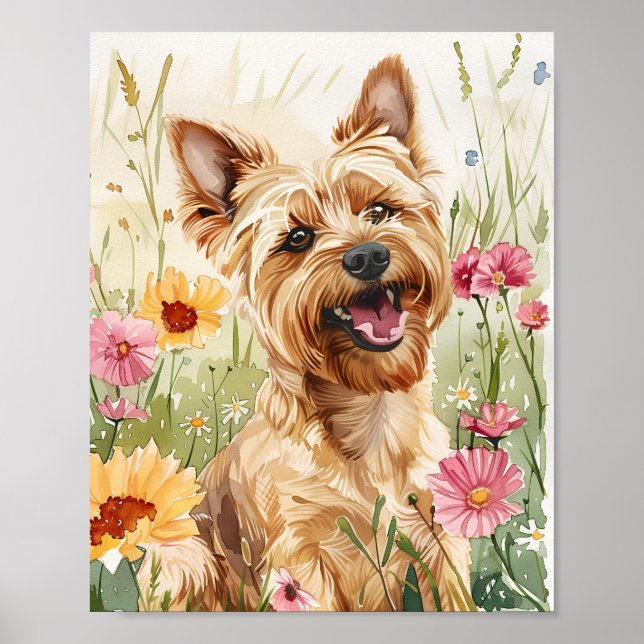 Yorkshire Terrier Poster - Niedliche Dog Wall Art  (Vorne)
