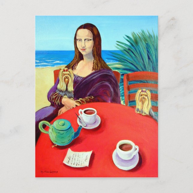 Yorkshire Terrier Postkarte (Vorderseite)