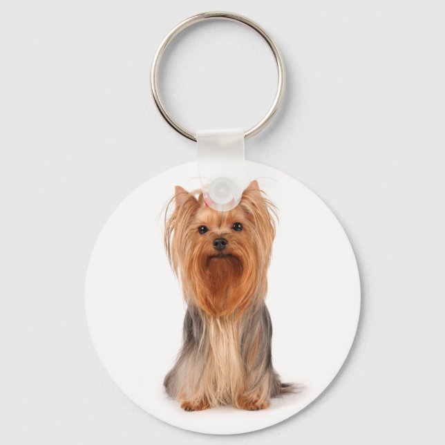Yorkshire Terrier Puppy Dog Schlüsselanhänger (Vorderseite)