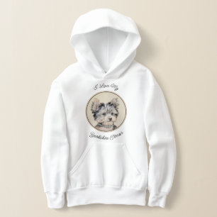 Yorkshire Terrier Puppy Painting Original Hundesch Hoodie
