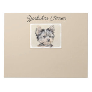 Yorkshire Terrier Puppy Painting Original Hundesch Notizblock