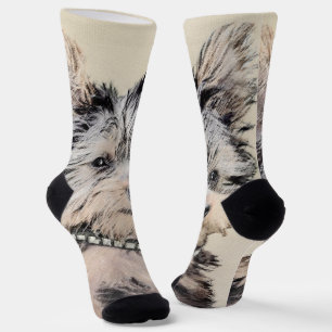 Yorkshire Terrier Puppy Painting Original Hundesch Socken