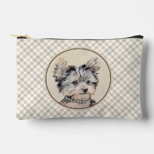 Yorkshire Terrier Puppy Painting Original Hundesch Zubehörtasche