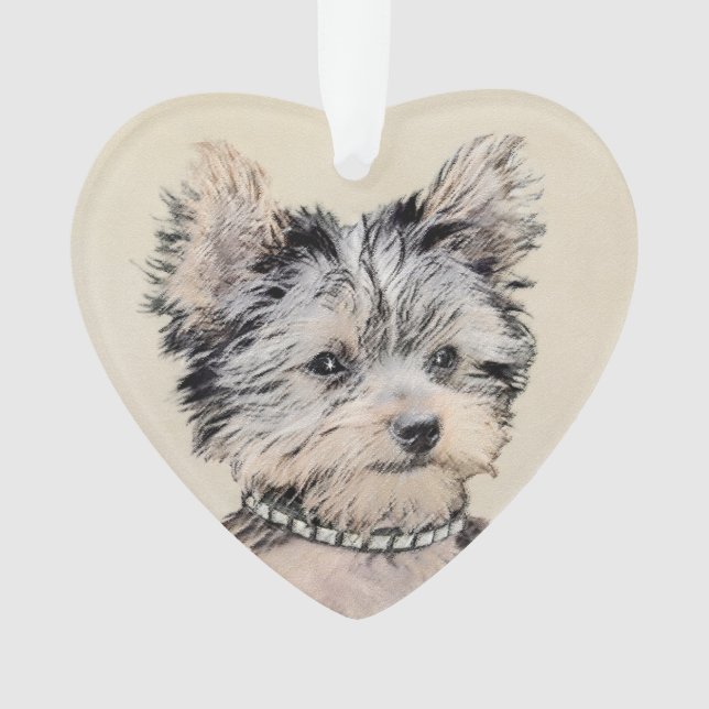 Yorkshire Terrier Puppy Peinture Chien original (devant)