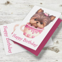 Yorkshire Terrier Puppy Pink Niedlich Yorkie Birth