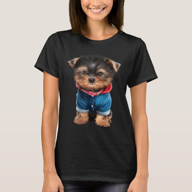 Yorkshire Terrier Puppy T-Shirt (Vorderseite)
