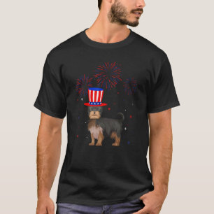 Yorkshire Terrier Red White Fireworks Dekoration 4 T-Shirt