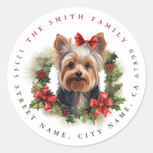 Yorkshire Terrier Round Stickers