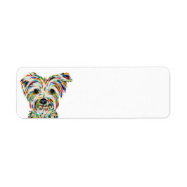 Yorkshire Terrier Rücksendeadressen-Aufklebers