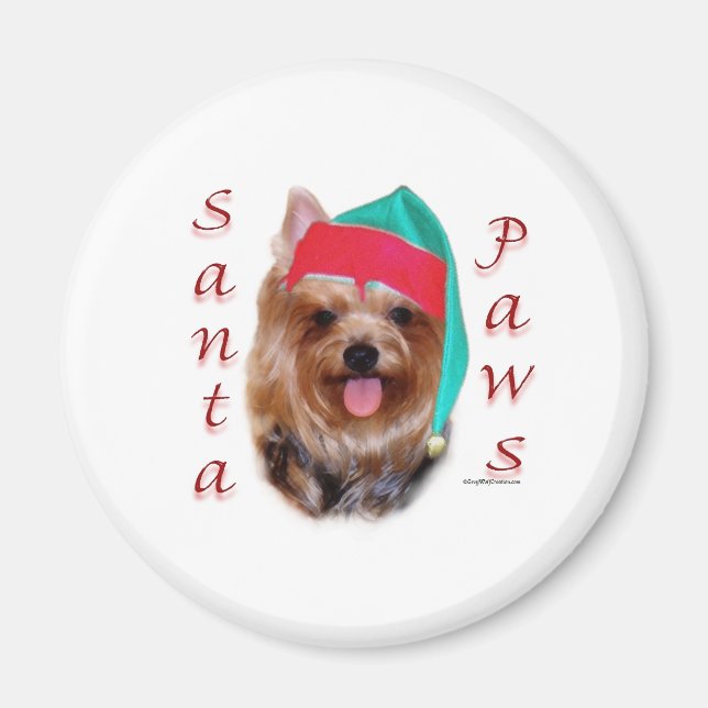 Yorkshire Terrier Santa Paws Magnet (Vorne)