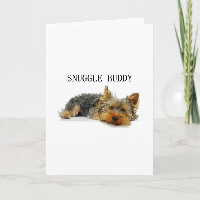 Yorkshire-Terrier-Schnurrbart Karte (Vorderseite)