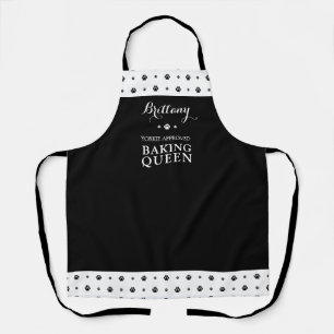Yorkshire Terrier Schwarz-weiß Baking Queen Custom Schürze
