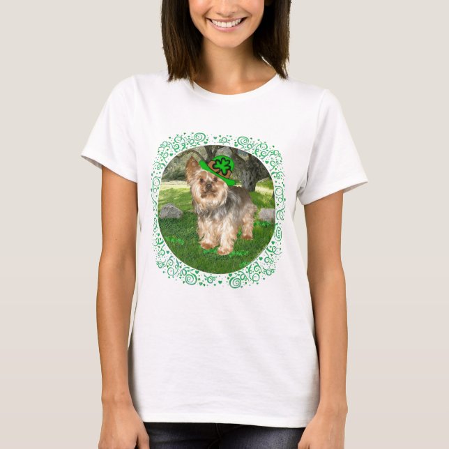 Yorkshire Terrier St Patricks Day T-Shirt (Vorderseite)
