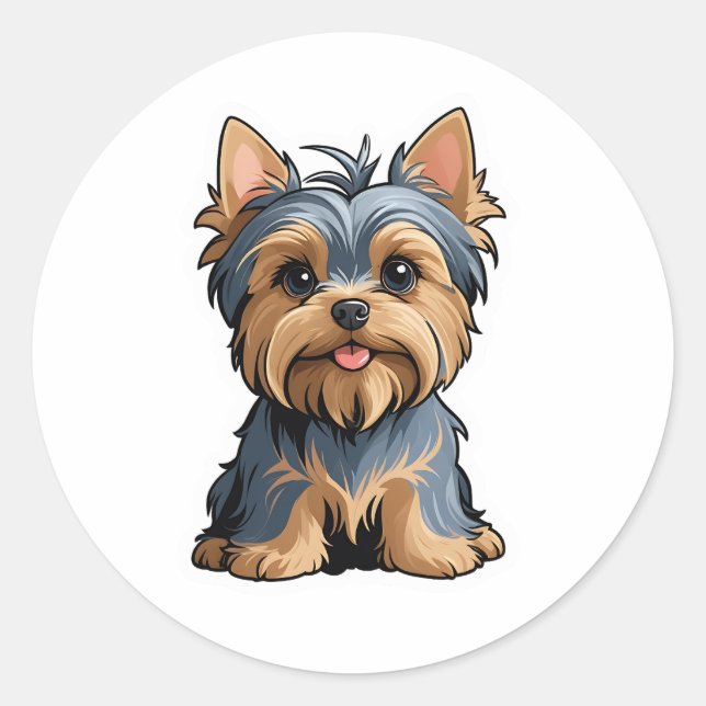 Yorkshire Terrier Sticker (Vorderseite)