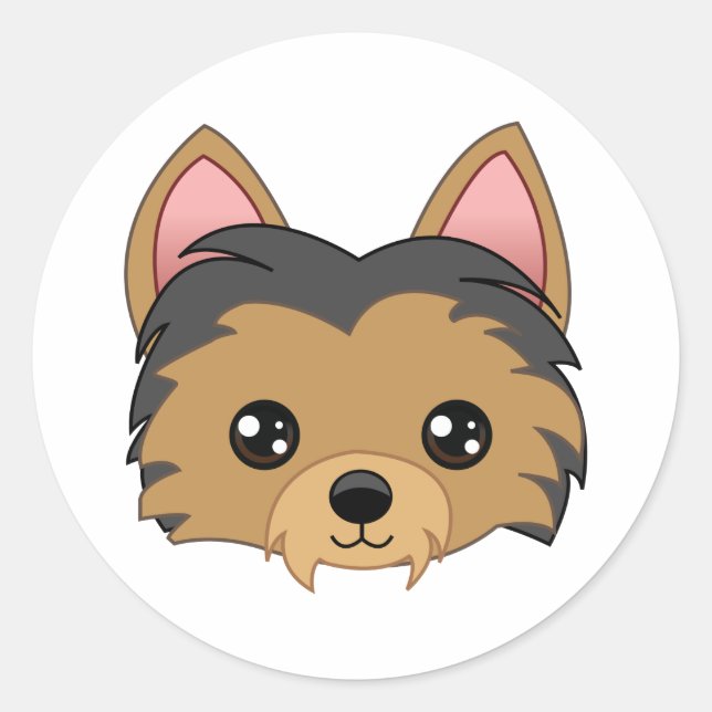 Yorkshire Terrier Stickers (Vorderseite)