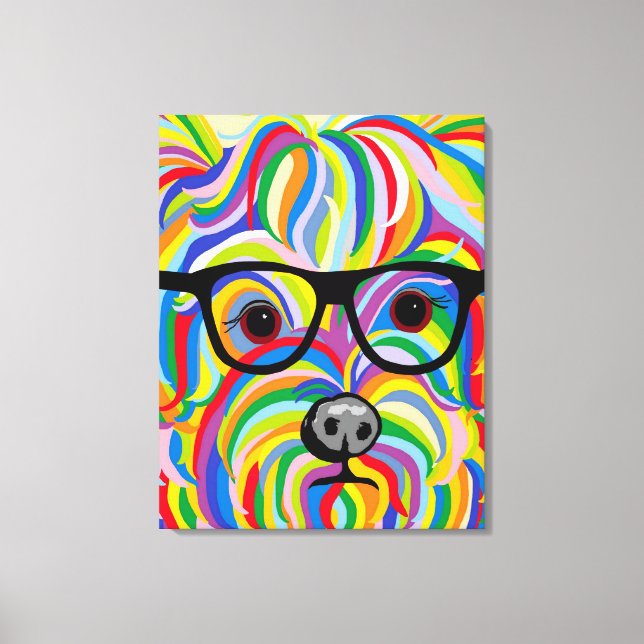 Yorkshire Terrier Stretched Canvas Print Leinwanddruck (Vorderseite)