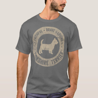 Yorkshire Terrier, treulich tapfer, Vintag T-Shirt