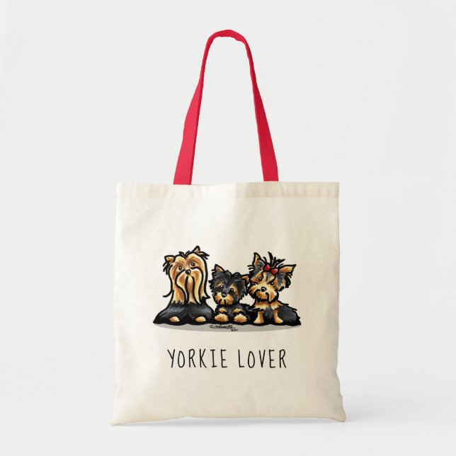 Yorkshire Terrier Trio Yorkie Lover Tragetasche (Vorne)