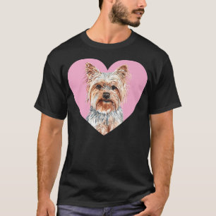 Yorkshire Terrier Valentinstag Pink Heart Yorkie T-Shirt