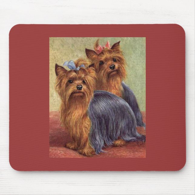 Yorkshire-Terrier Vintages Mousepad (Vorne)