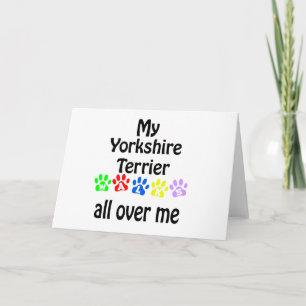 Yorkshire Terrier Walks Design Feiertagskarte