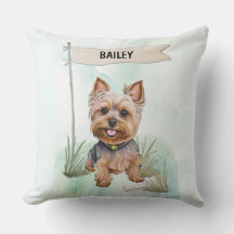 Yorkshire Terrier Wasserfarben personalisierter Hu