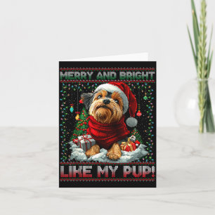 Yorkshire Terrier Weihnachtsbaum Dekorationen Hund Karte