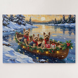 Yorkshire Terrier Weihnachtsboot Urlaub