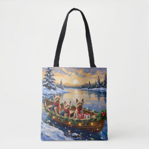 Yorkshire Terrier Weihnachtsboot Urlaub Tasche