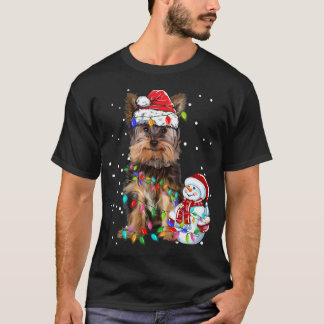 Yorkshire Terrier Weihnachtsfeier Weihnachtsmannmü T-Shirt