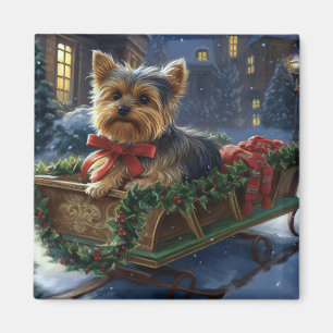 Yorkshire Terrier Weihnachtsfeiertage Magnet