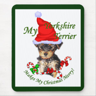 Yorkshire Terrier Weihnachtsgeschenke Mousepad