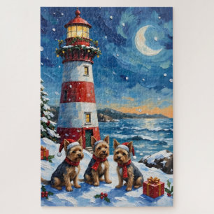 Yorkshire Terrier Weihnachtsleuchtturm Urlaub
