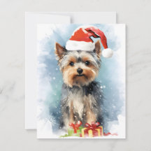 Yorkshire Terrier Weihnachtsmalerei