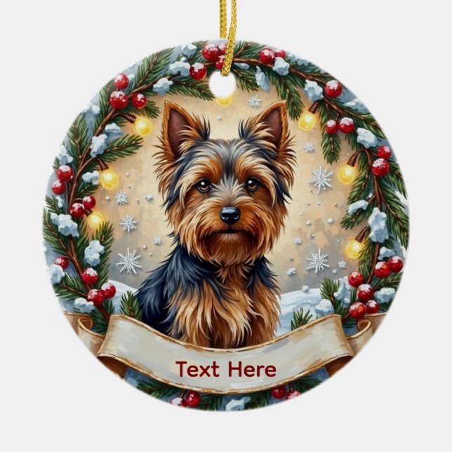 Yorkshire Terrier Weihnachtsschmuck (Vorne)