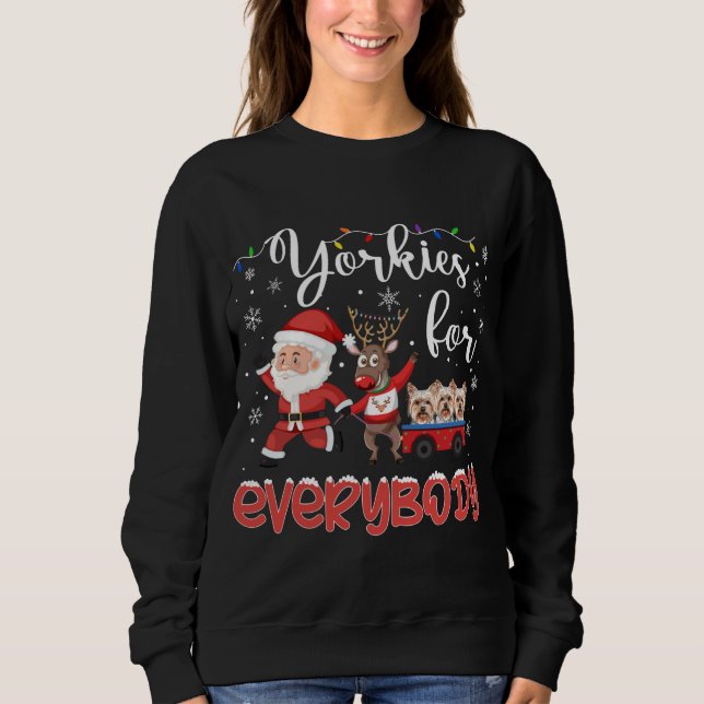 Yorkshire Terrier WeihnachtsYorkies für alle Sweatshirt (Vorderseite)