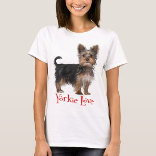 Yorkshire Terrier Welpe Dog Red Liebe Ladys T-Shirt