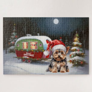 Yorkshire Terrier-Wohnwagen-Weihnachtsabenteuer