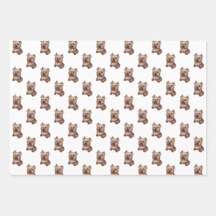 Yorkshire Terrier Wrapping Paper Sheets Geschenkpapier Set