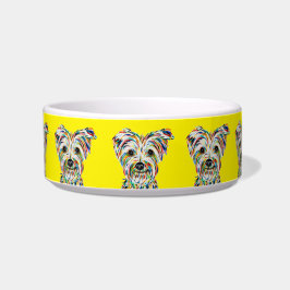 Yorkshire Terrier Yellow Bowl Napf
