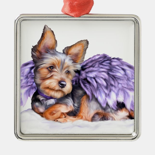 Yorkshire Terrier Yorkie Ange Ornement (Devant)