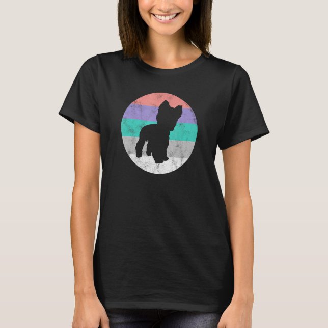 Yorkshire Terrier Yorkie for Women Girls Retro Cut T-Shirt (Vorderseite)
