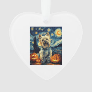 Yorkshire Terrier Yorkie Hund von van gogh Sternen Ornament