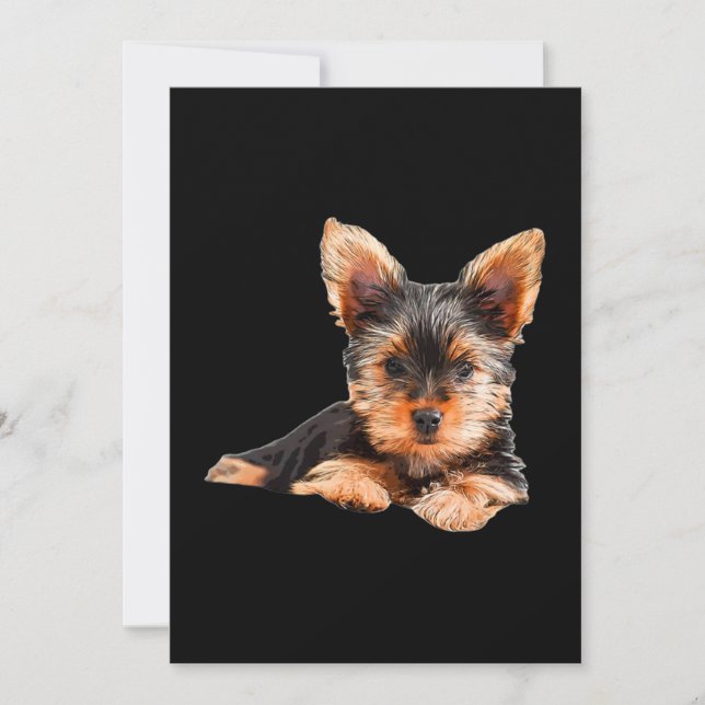 Yorkshire Terrier Yorkie Puppy Dog Dankeskarte (Vorderseite)