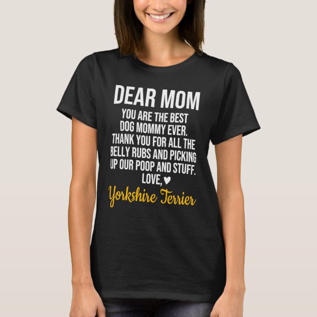 Yorkshire Terrier  Yorkie  Yorkie Mama T-Shirt (Vorderseite)