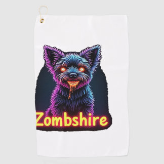 Yorkshire Terrier Yorkie Zombie Hund Halloween Übe Golfhandtuch