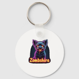 Yorkshire Terrier Yorkie Zombie Hund Halloween Übe Schlüsselanhänger