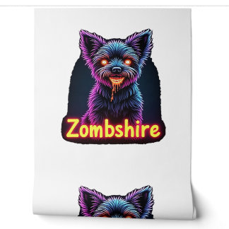 Yorkshire Terrier Yorkie Zombie Hund Halloween Übe Tapete